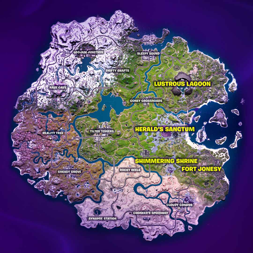 Fortnite Season Map Das Chrom breitet sich aus Alle Orte und Änderungen Eurogamer de